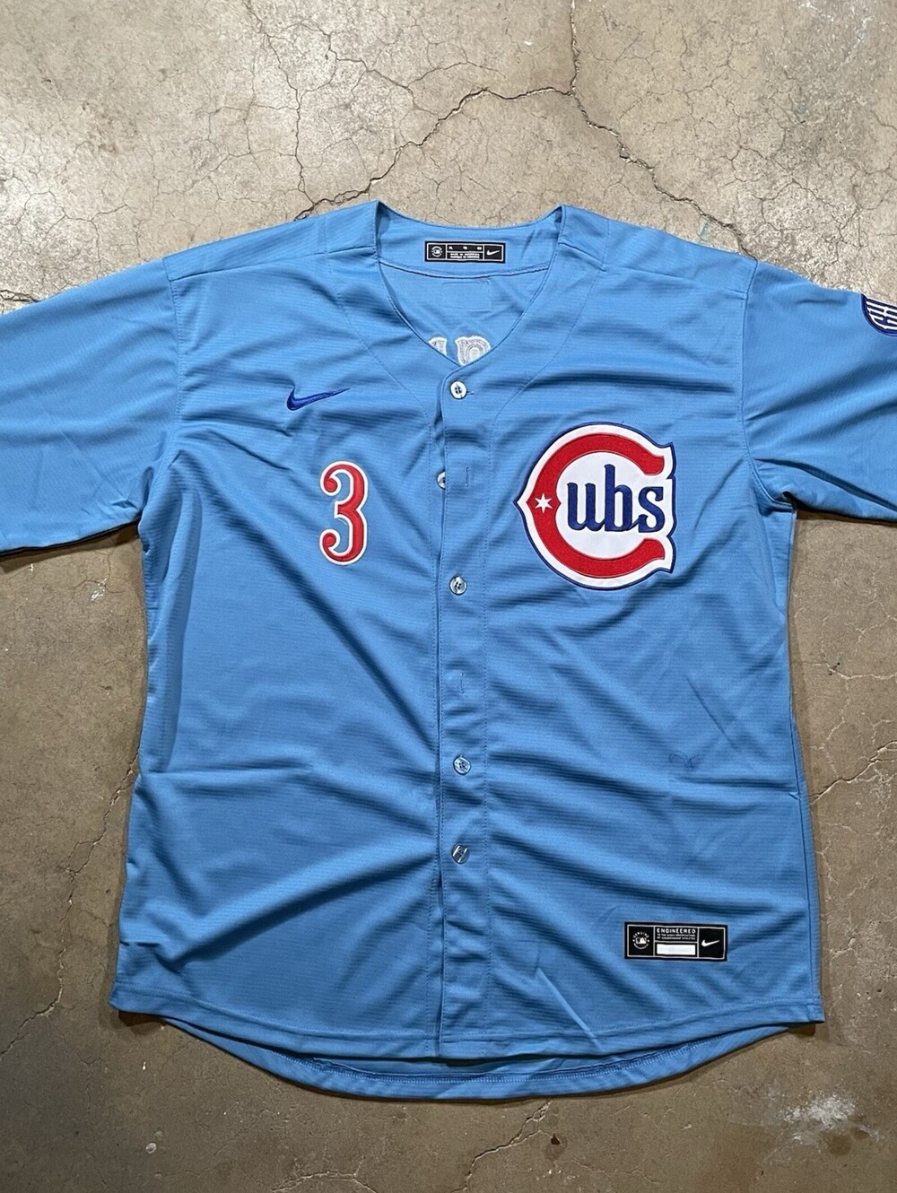 Chicago Cubs Alex Bregman Stitched Jersey Blue Size Small